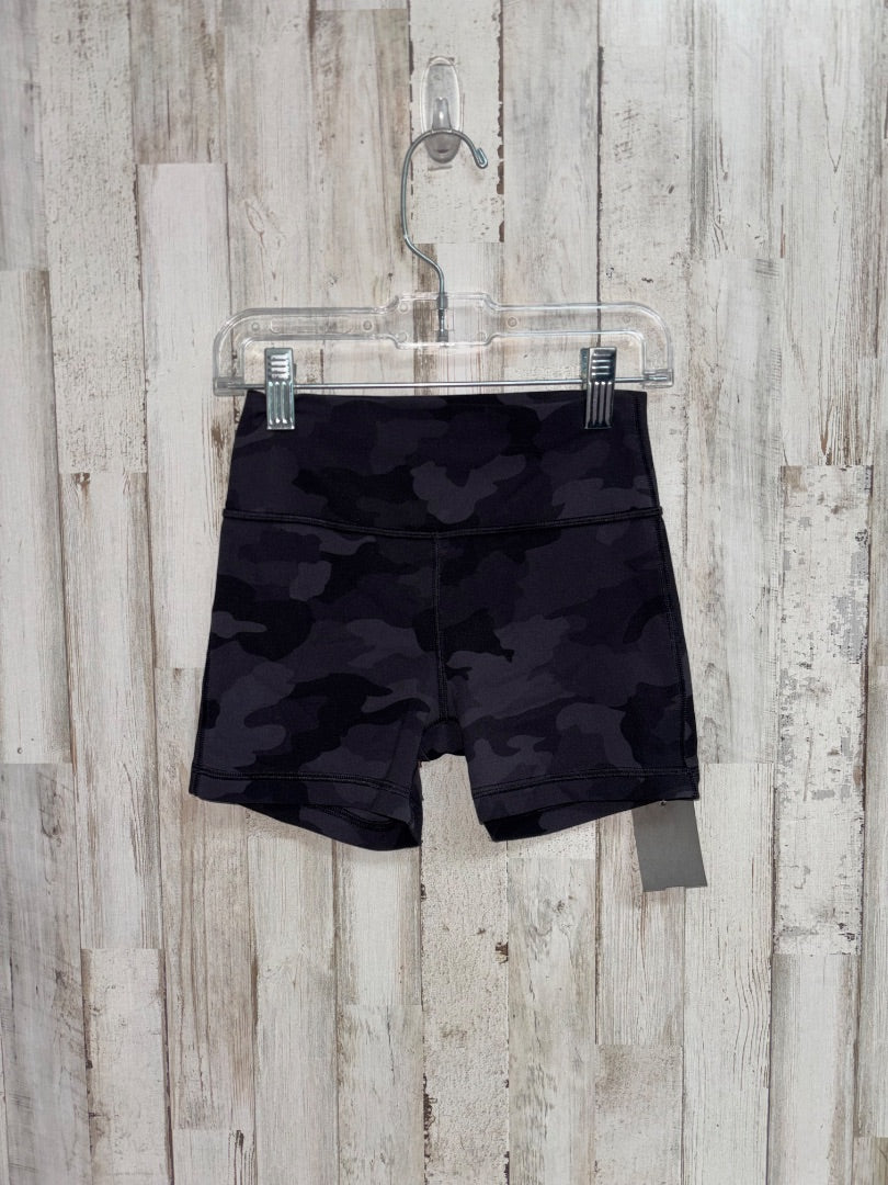 BLACK CAMO BIKER SHORTS, GIRLS 5/6