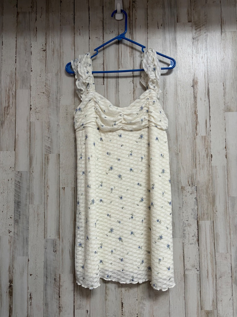CREAM NO BOUNDARIES LACE FLORAL DRESS, LADIES L