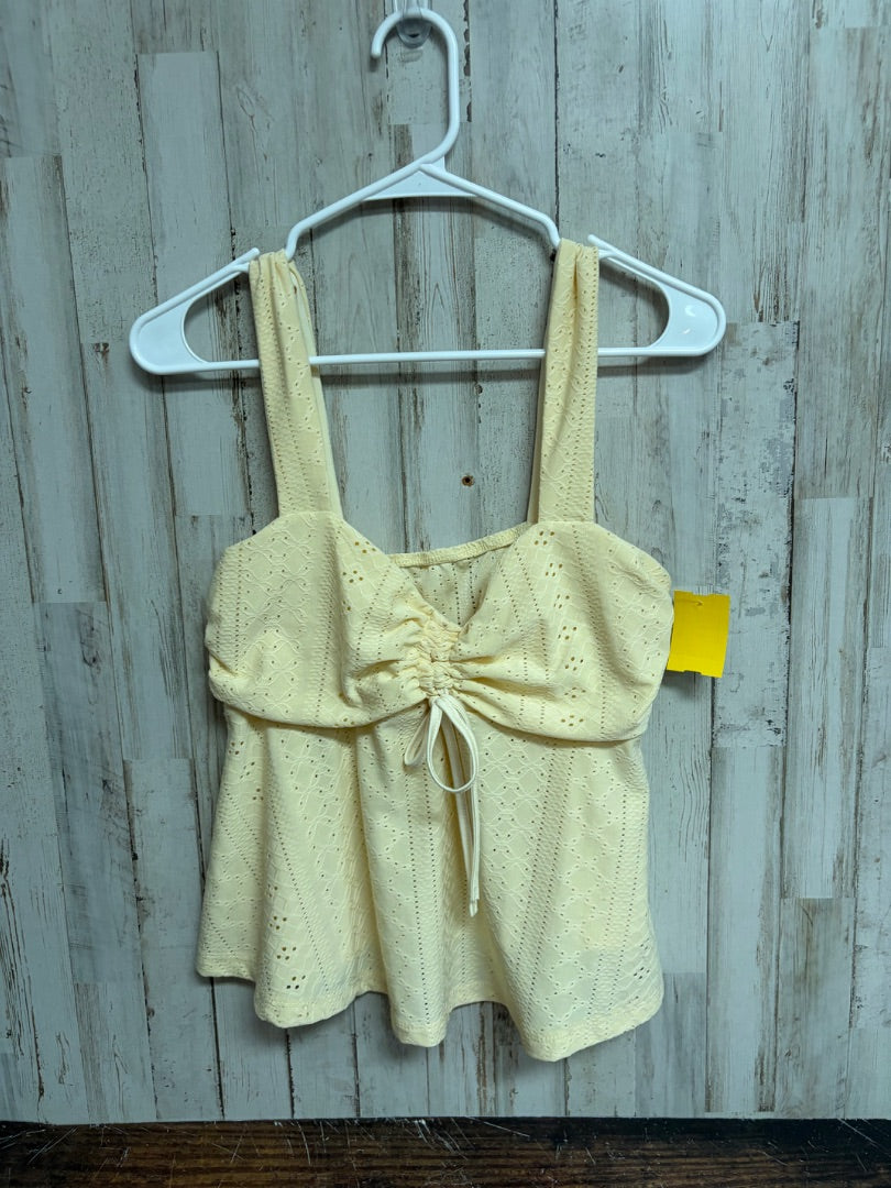YELLOW EYELIT TANK, LADIES L