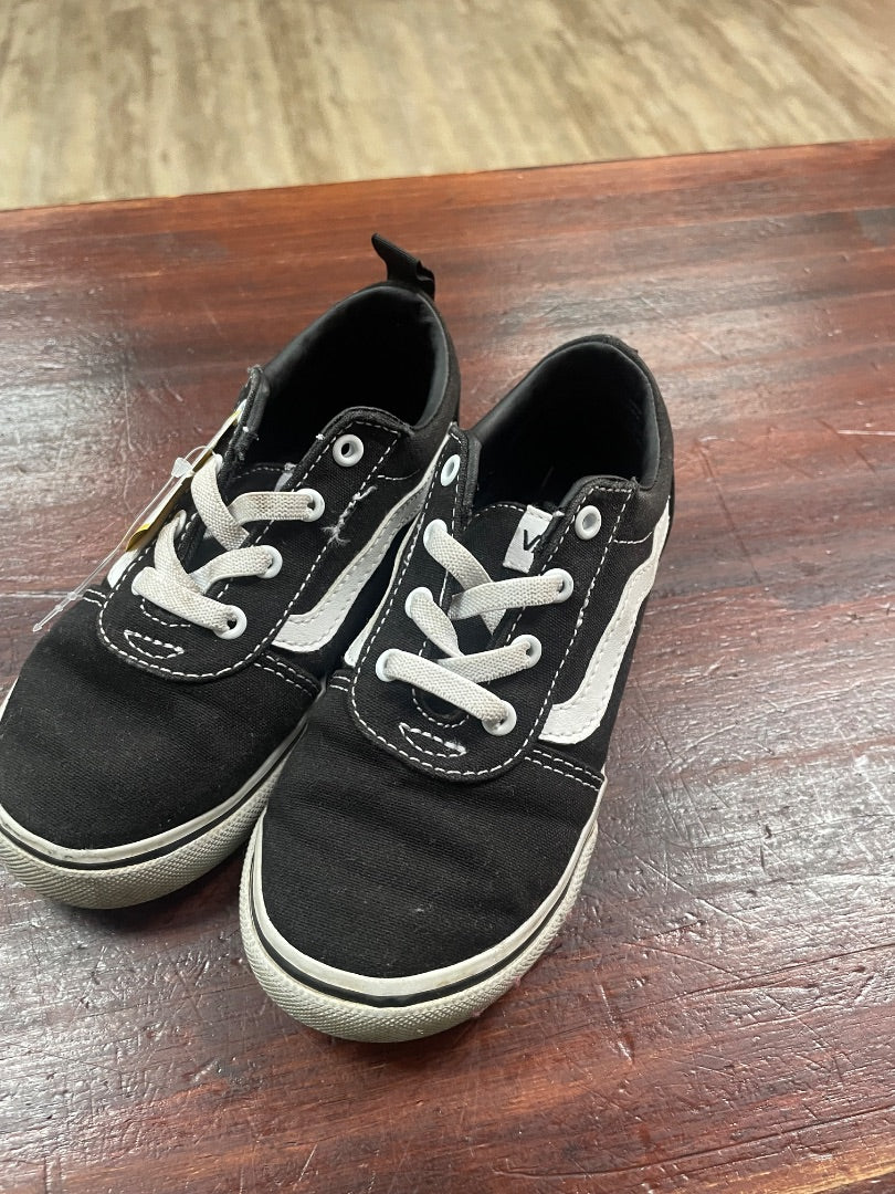 BLACK VANS STRETCH LACE SNEAKERS, SHOES 10