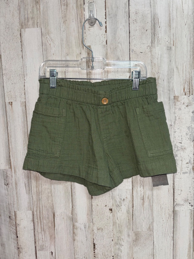 OLIVE OLD NAVY MUSLIN SHORTS, GIRLS 8