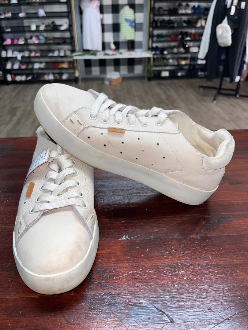 IVORY OUTWOODS SOFT LEATHER SNEAKERS, SHOES A8.5