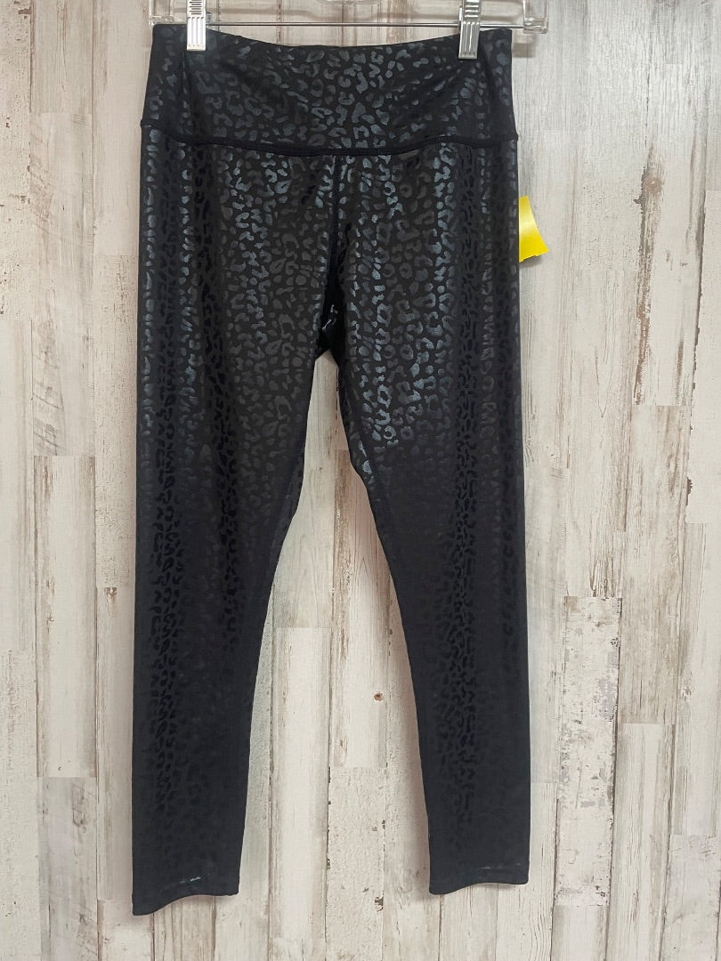 BLACK KIMBERLY SHINY LEAPORD LEGGINGS, LADIES S