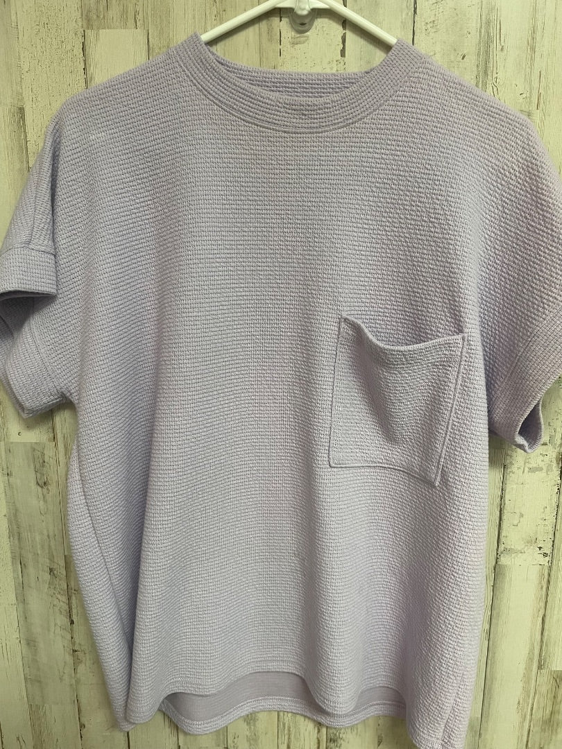LILAC TRES BIEN TEXTURE POCKET BLOUSE, LADIES S