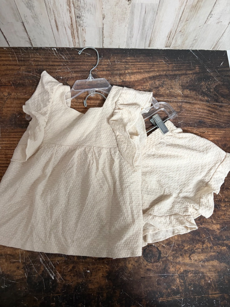 BEIGE MEMBERS MARK TEXTURE 2PC SET, GIRLS 3T