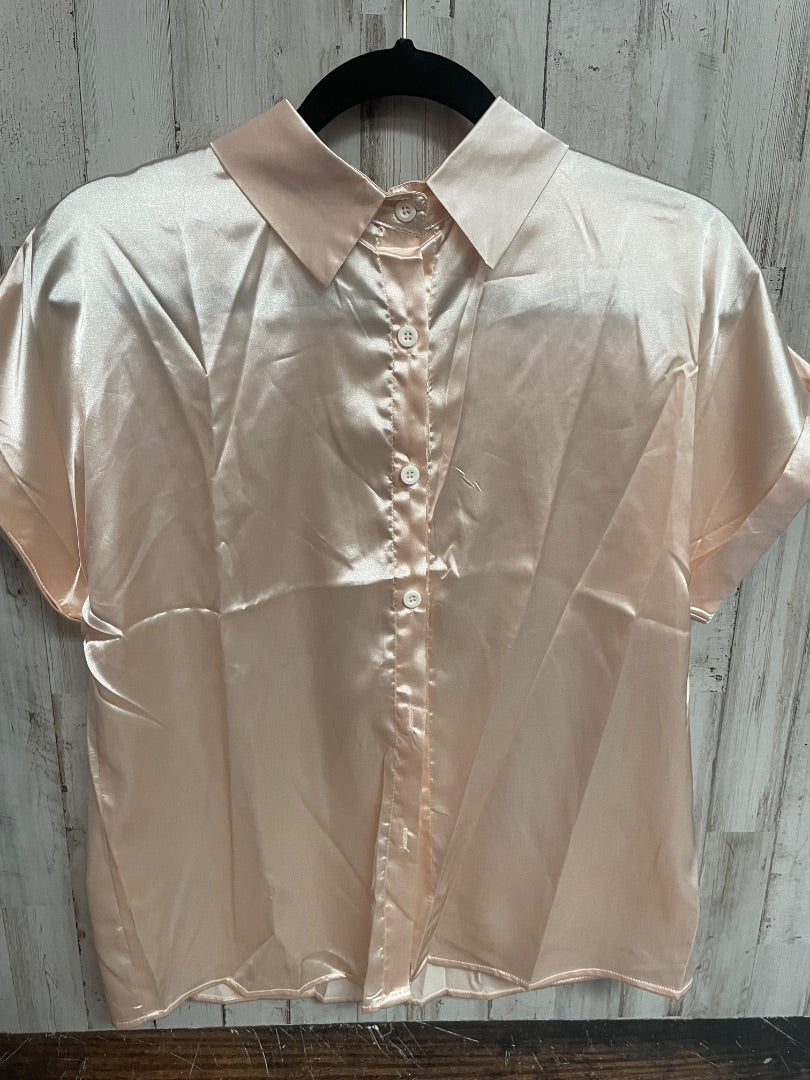 IVORY SATIN BUTTON UP, LADIES S