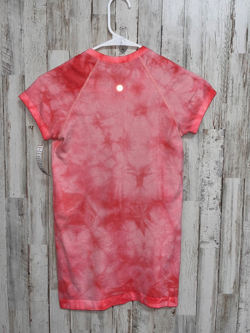 PINK LULULEMON SZ 4 SMOKY SWIFTLY TECH TEE, LADIES S