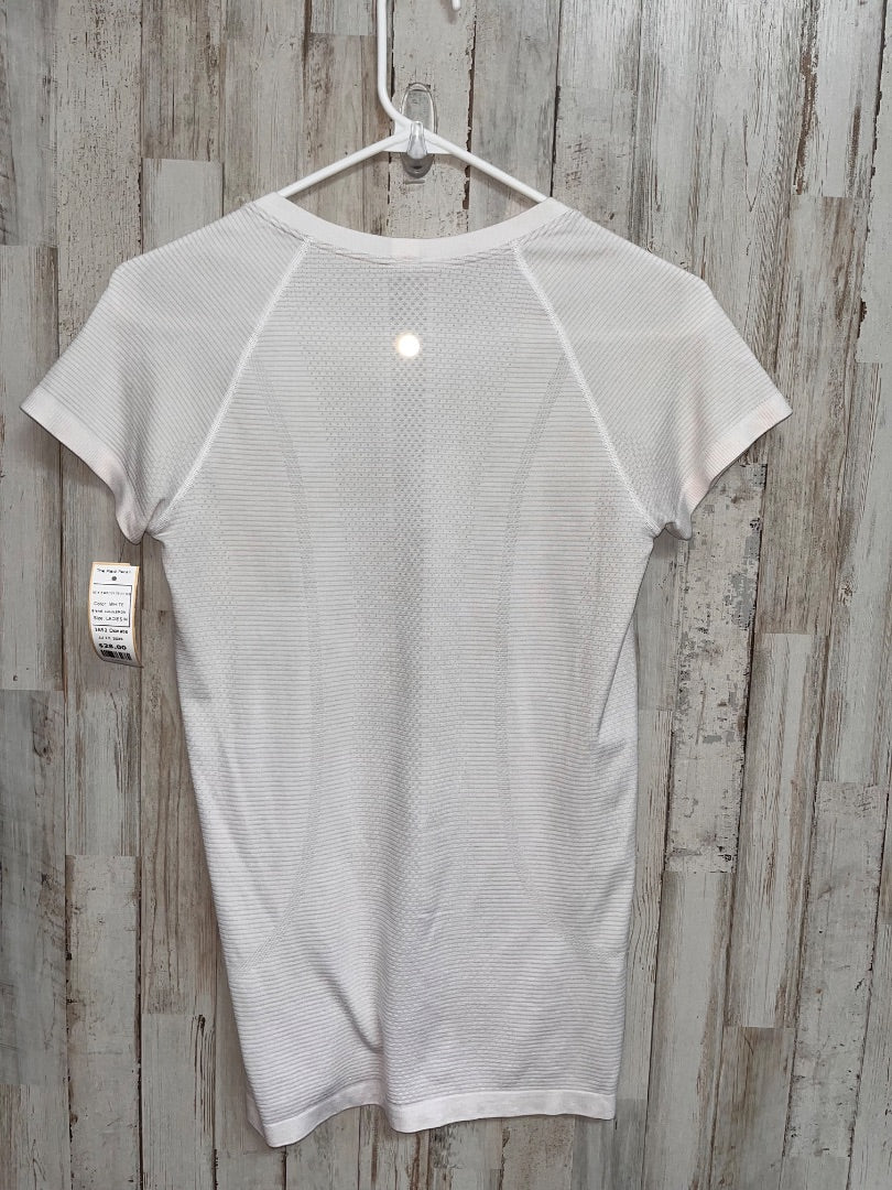 WHITE LULULEMON SZ 6 SWIFTLY TECH TEE, LADIES M