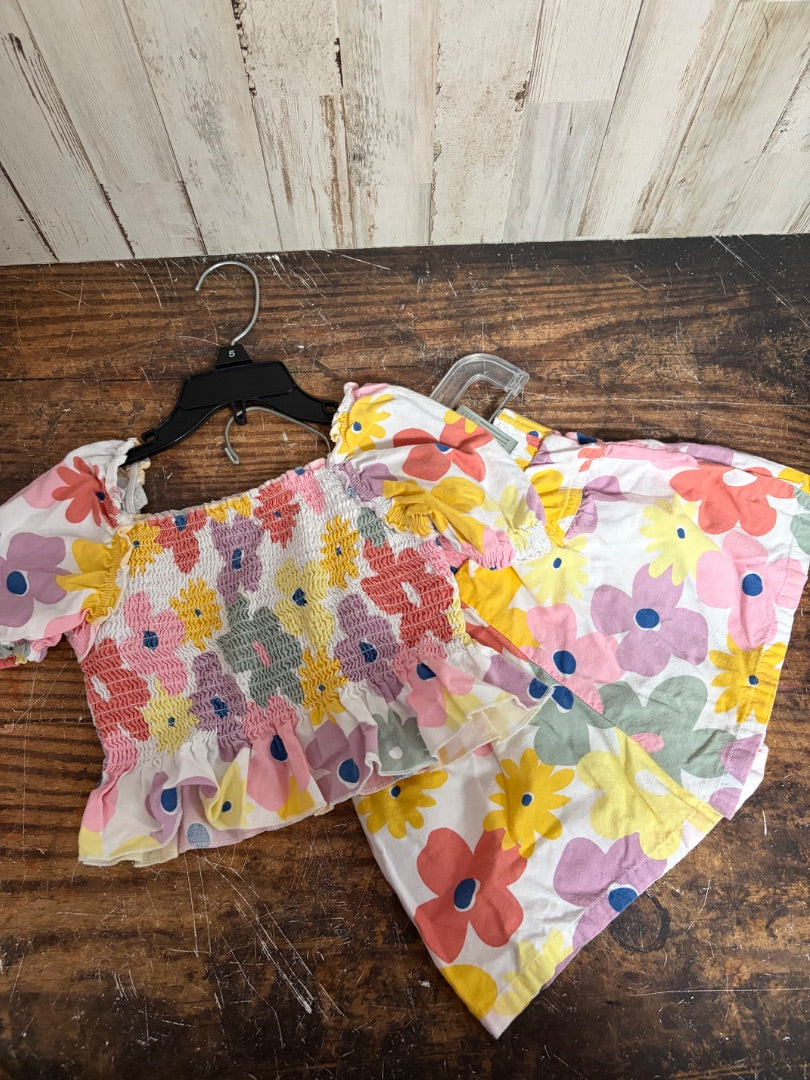 PINK/PURPLE FLORAL 2PC SET, GIRLS 4T