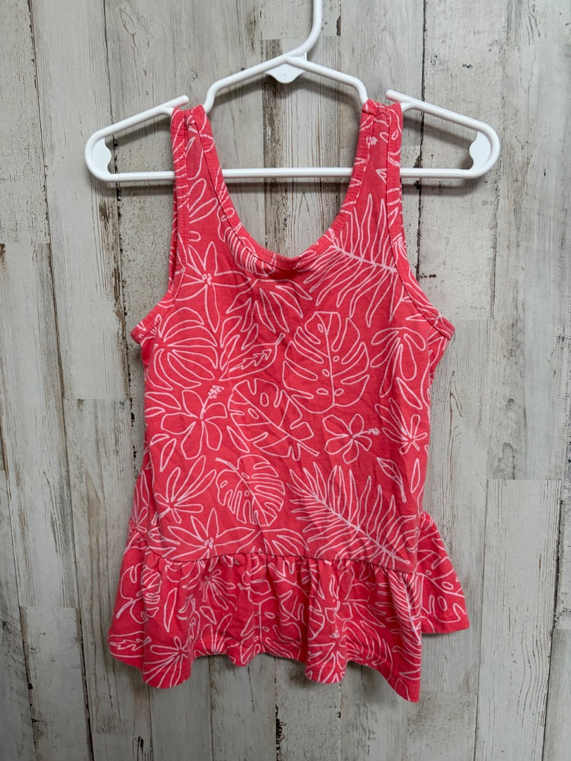 CORAL CAT & JACK LEAF TANK, GIRLS 5T
