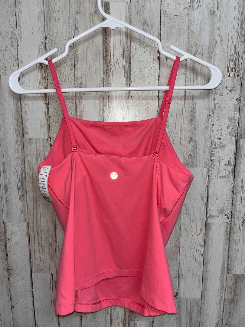 CORAL LULULEMON SZ 6 SQUARE NECK DRY FIT TANK, LADIES M