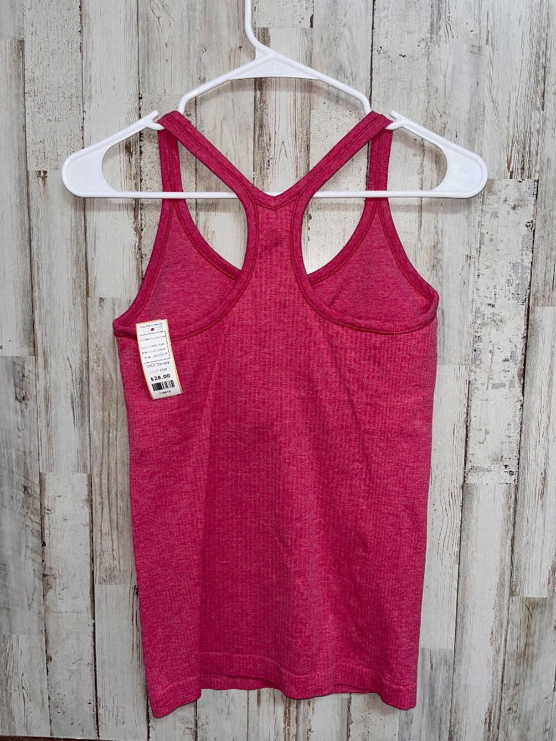 DARK PINK LULULEMON SZ 6 RIBBED FULL LENGTH TANK, LADIES M