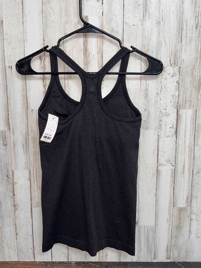 GREY LULULEMON SZ 6 RIBBED FULL LENGTH TANK, LADIES M