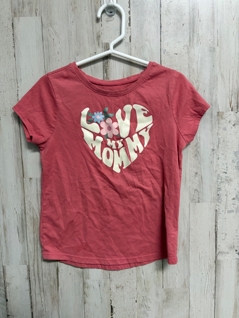 MAUVE GARANIMALS LOVE MOM TEE, GIRLS 5T