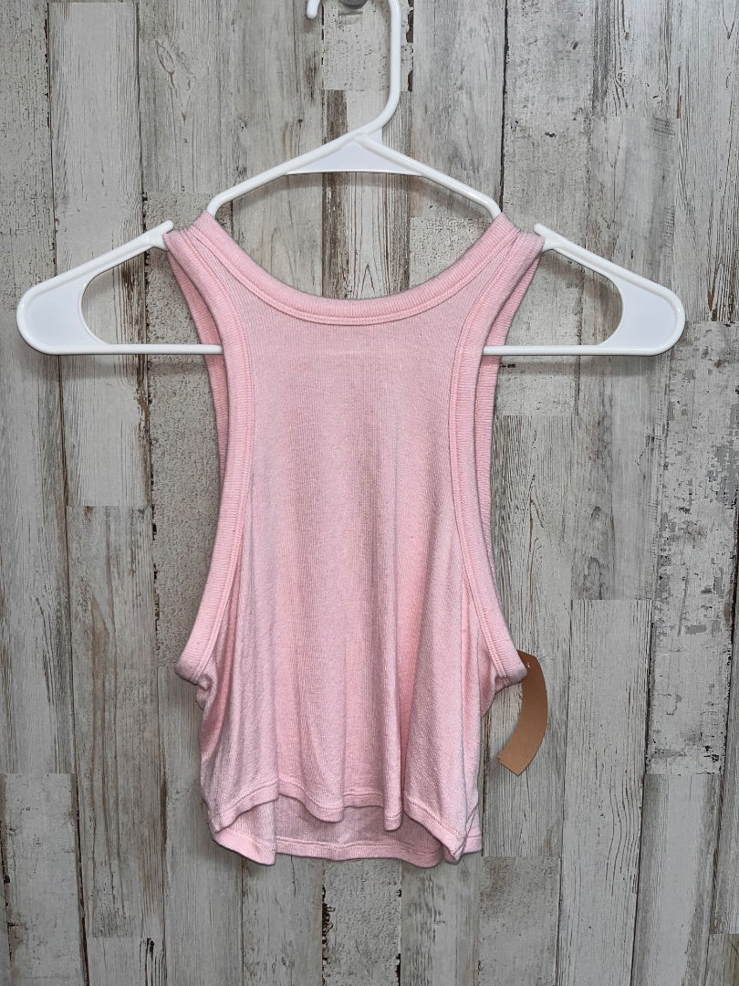 LIGHT PINK LULULEMON SZ 6 RIBBED CROP TANK, LADIES M