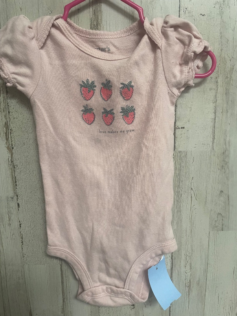 PINK LOVE MAKES ME GROW ONESIE, GIRL 6-9M