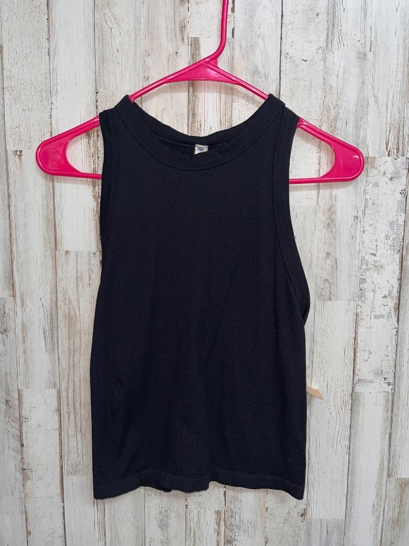 BLACK FREE PEOPLE RIBBED TANK, LADIES M