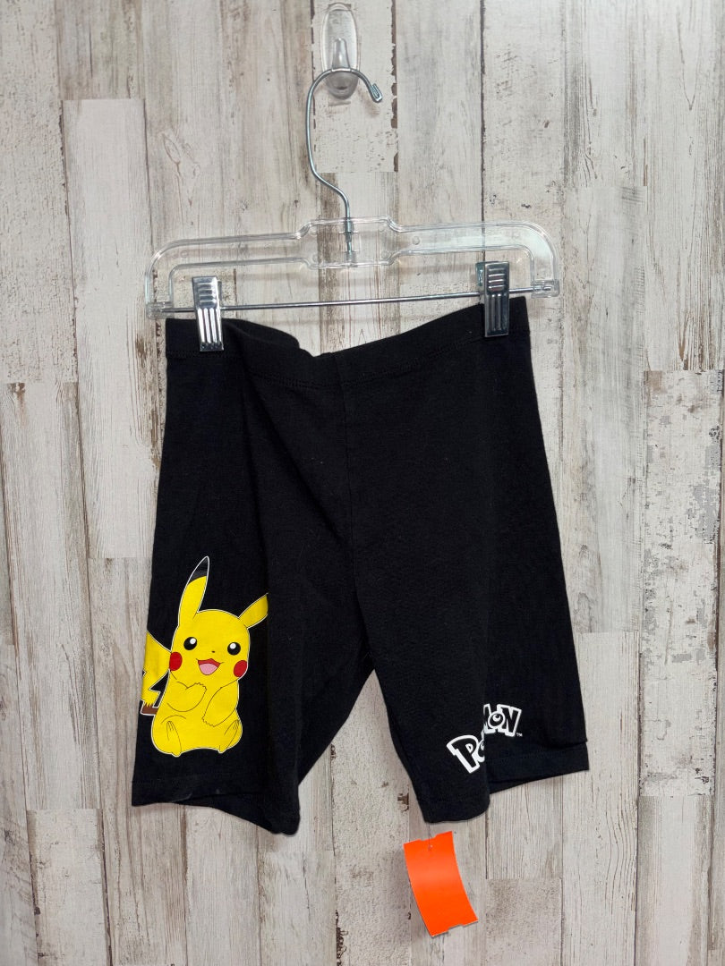 Black Pokeman logo shorts, Girl 7/8
