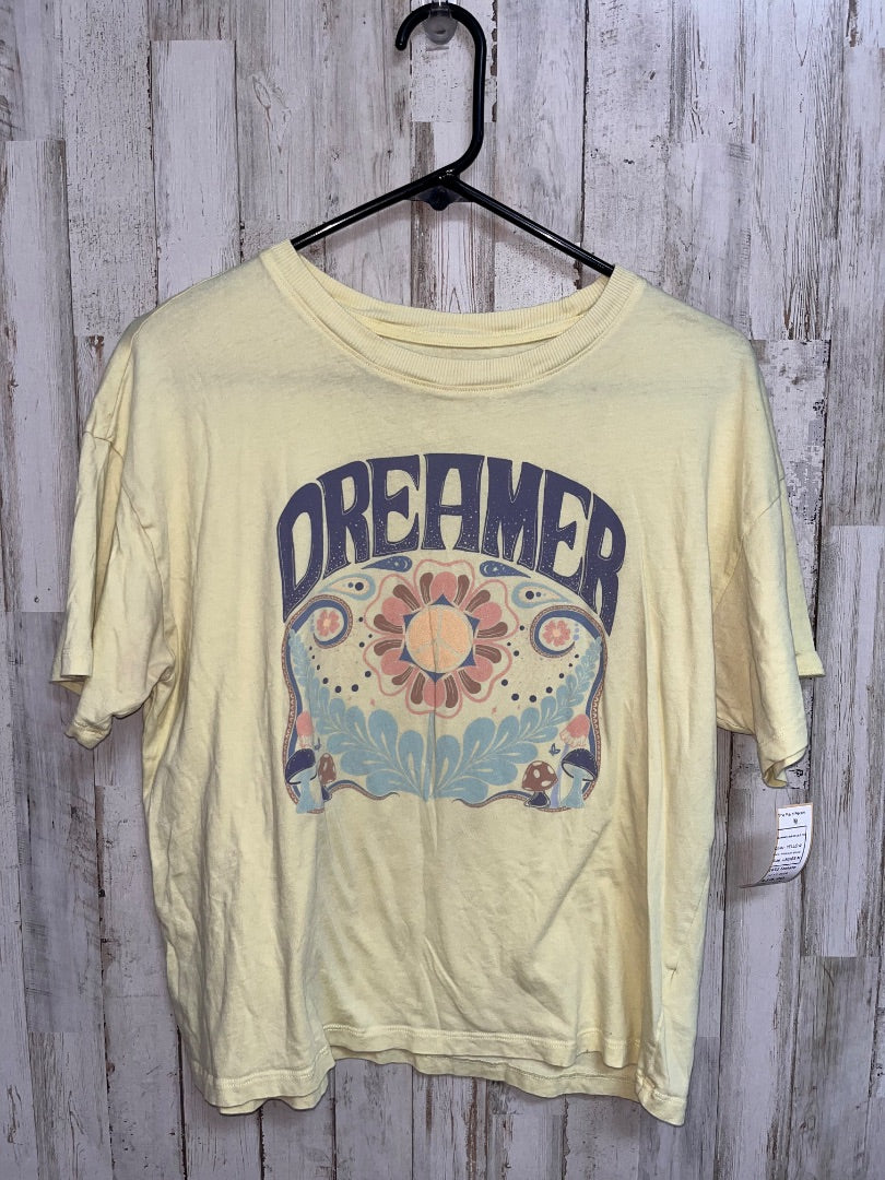 YELLOW AMERICAN EAGLE DREAMER OVERSIZED TEE, LADIES M