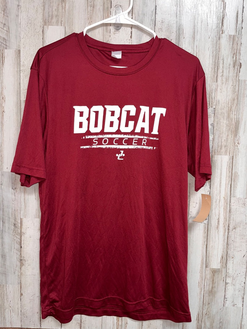 MAROON SPORT-TEK BOBCAT SOCCER DRY FIT TEE, LADIES M