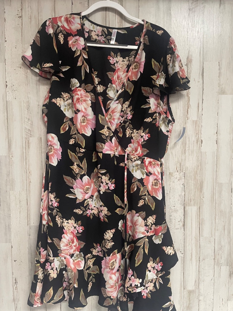 Black XHILARATION Flowe dress, Ladies 2X