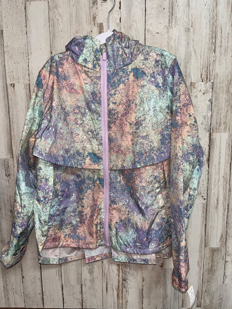 PURPLE ALL IN MOTION MARBLED RAIN JACKET, GIRL 7/8