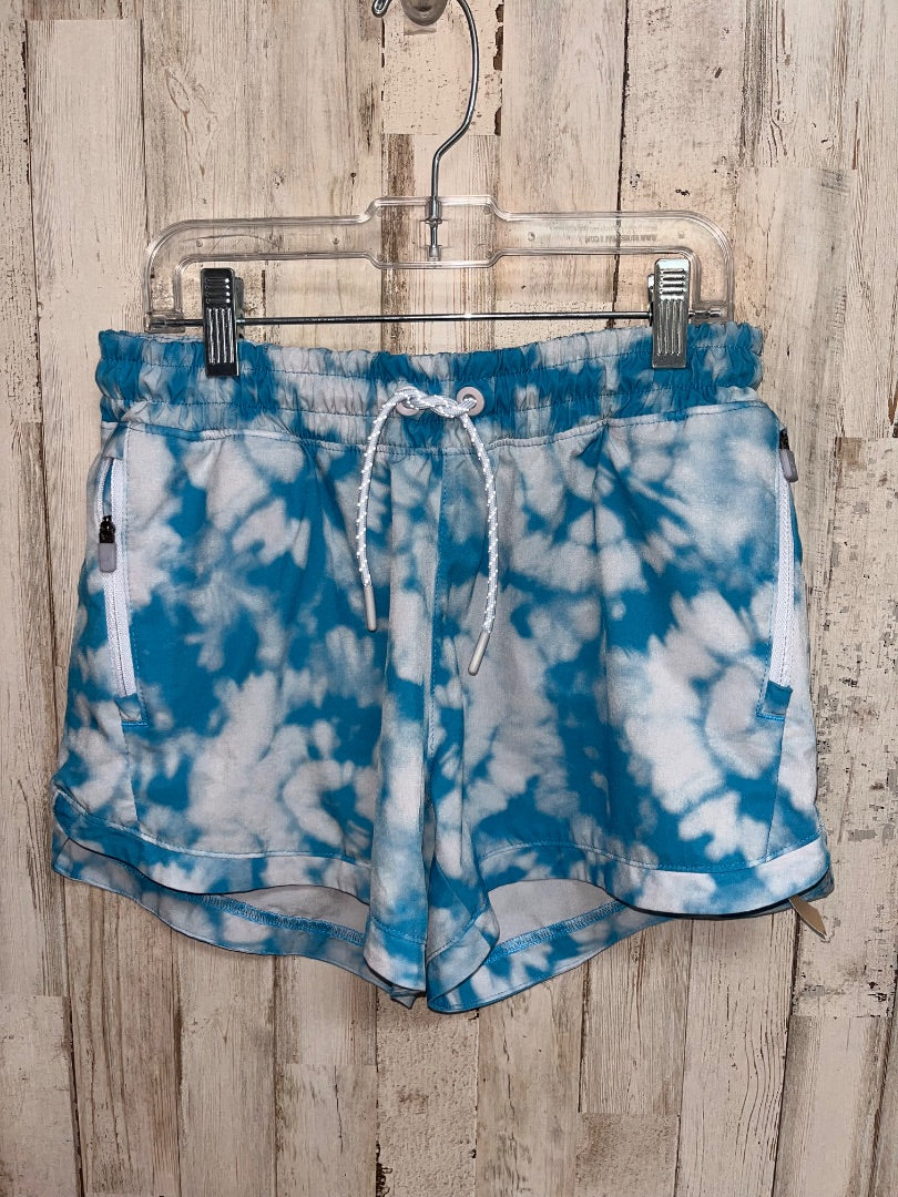 BLUE ATHLETA GIRL BLEACHED PRINT DRY FIT SHORTS, GIRL 14