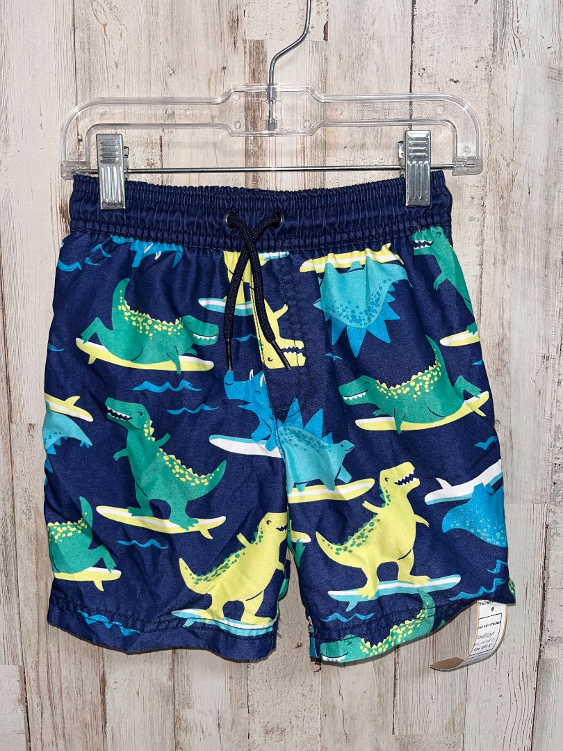 NAVY JUST ONE YOU DINO SWIM TRUNKS, BOY 4T