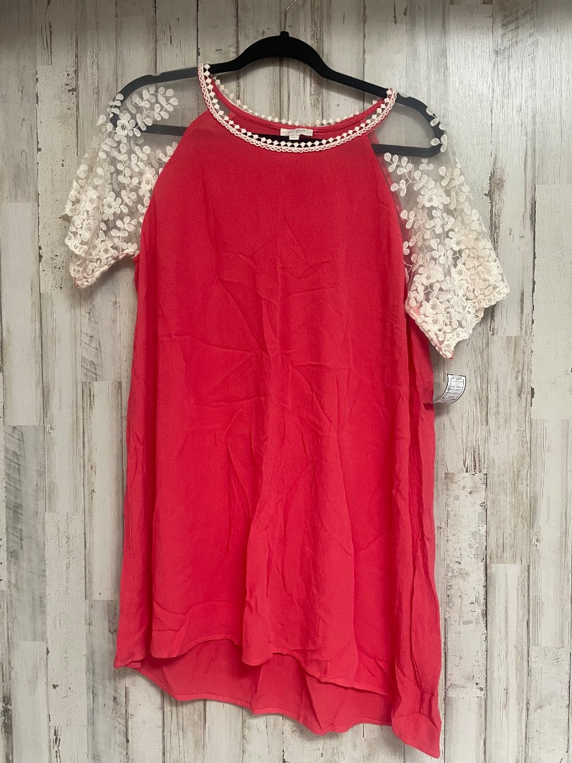 CORAL UMGEE NEW LACE SLEEVE MUSLIN DRESS, LADIES L