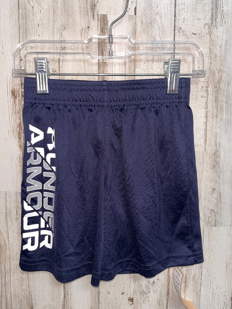 NAVY UNDER ARMOUR DRY FIT SHORTS, BOY 4T