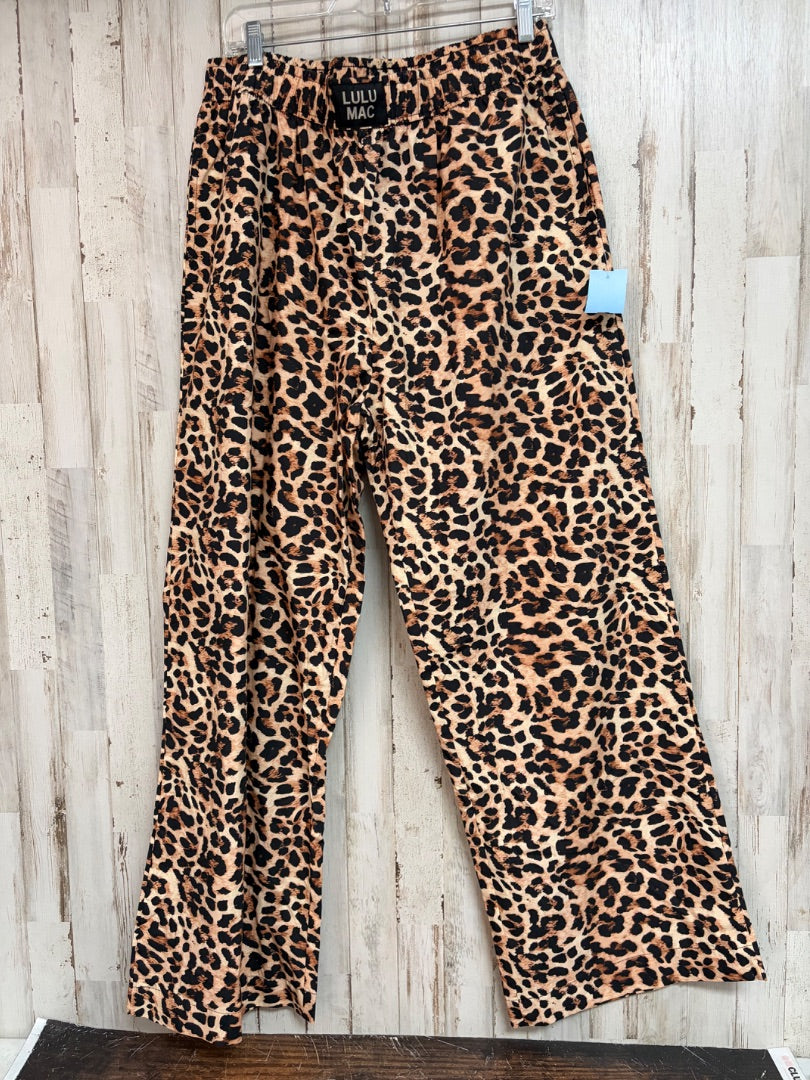 BROWN LULU MAC CHEETAH PANTS, LADIES 2X