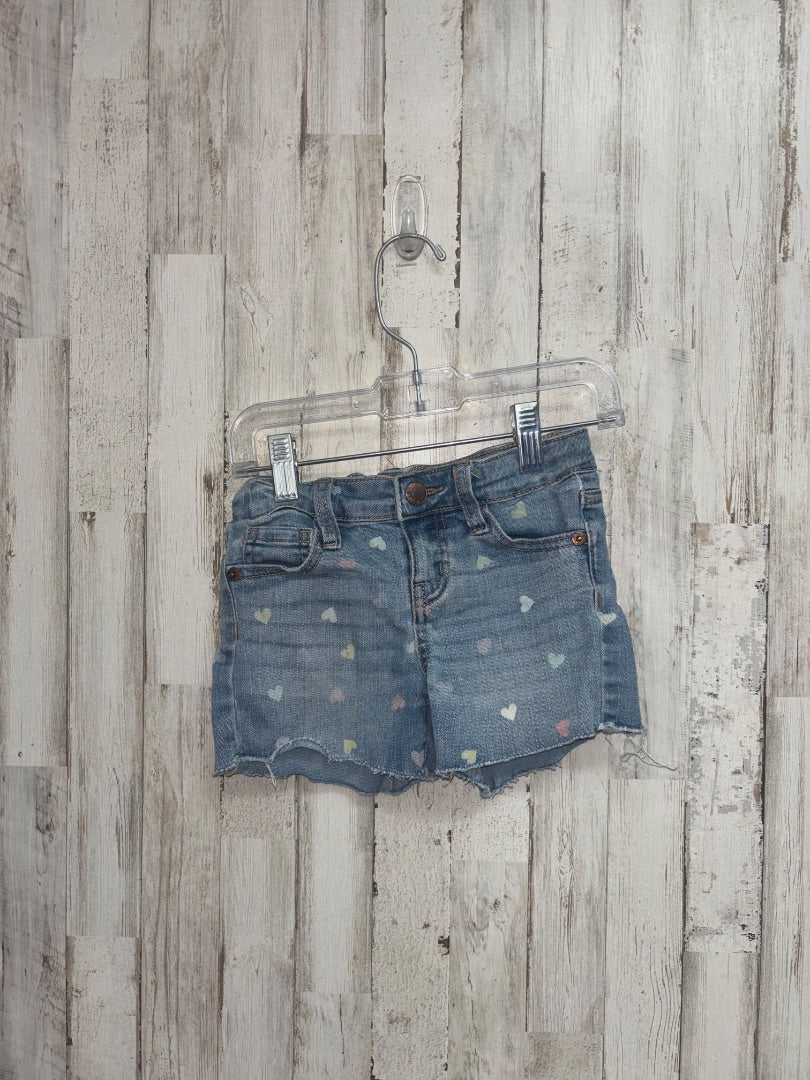 blue unknown heart denim shorts, Girl 4/5