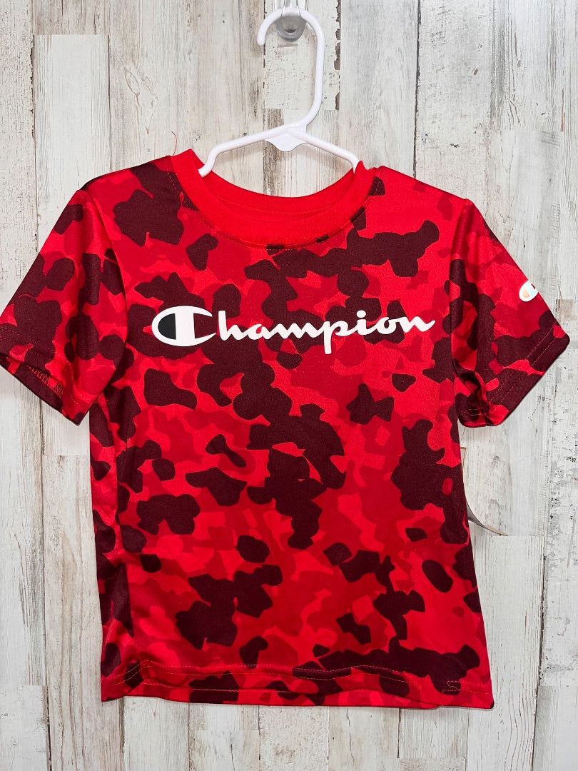 RED CHAMPION CAMO DRY FIT TEE, BOY 4