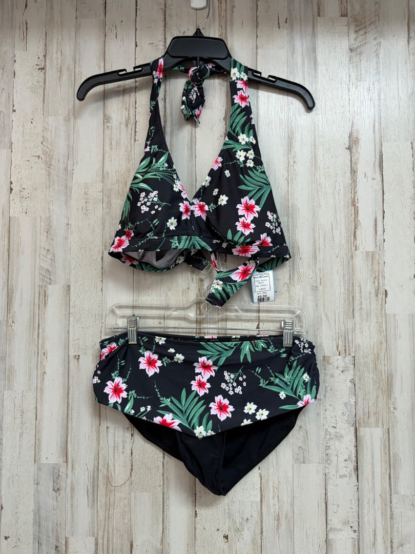 BLACK PALM 2PC SWIM, LADIES L