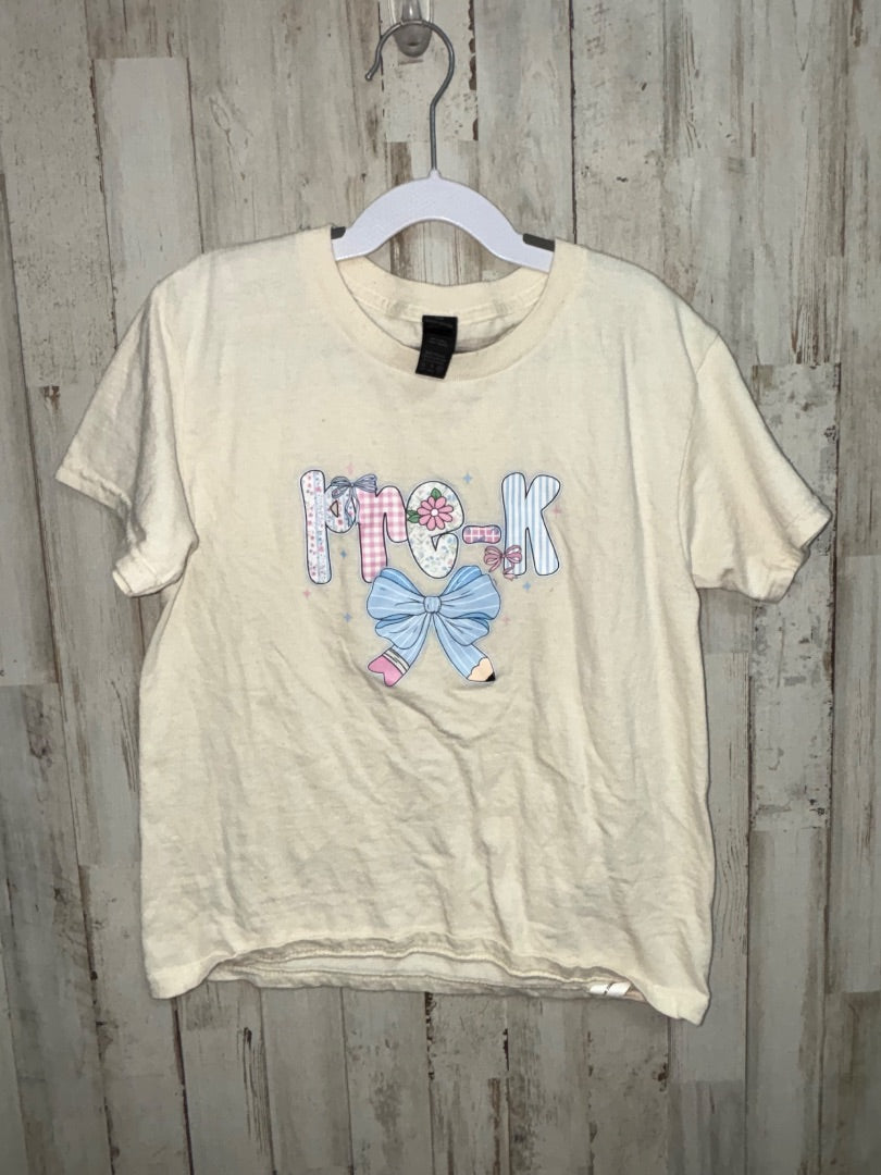 BEIGE GILDAN PREK TEE, GIRLS 5/6