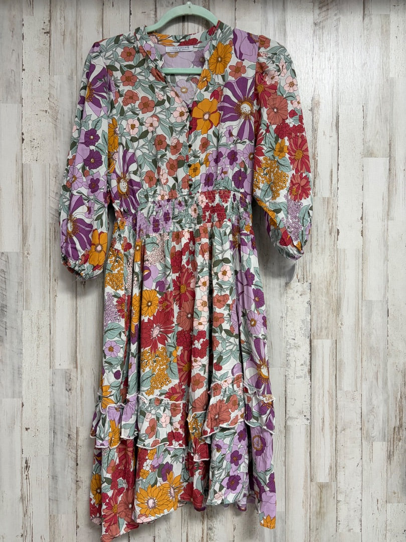 SAGE POLAGRAM FLORAL DRESS, LADIES S