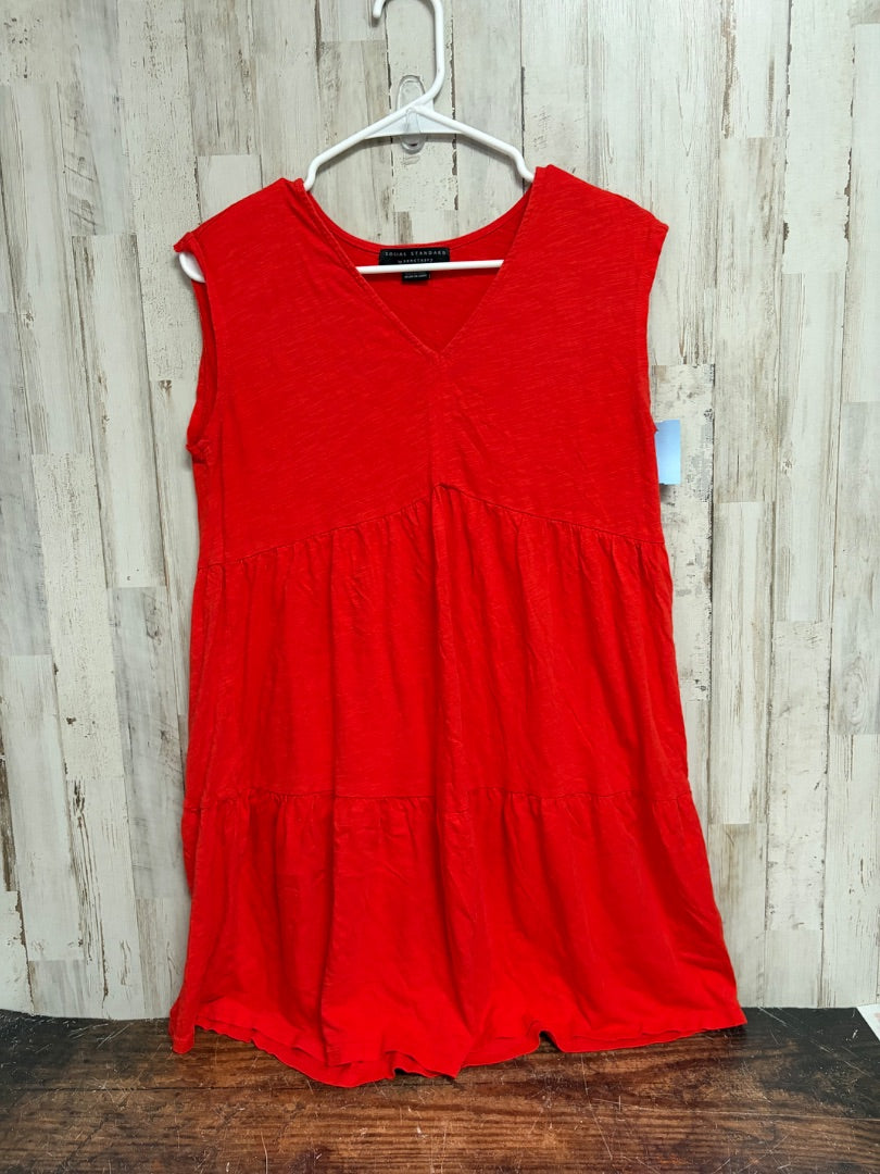 RED SANCTUARY TIER TANK DRESS, LADIES S