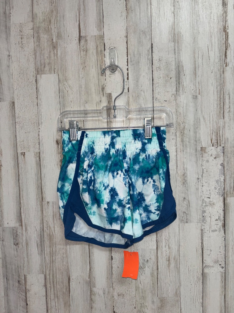BLUE ATHLETIC WORKS TYE DYE SHORTS, GIRLS 6/6X