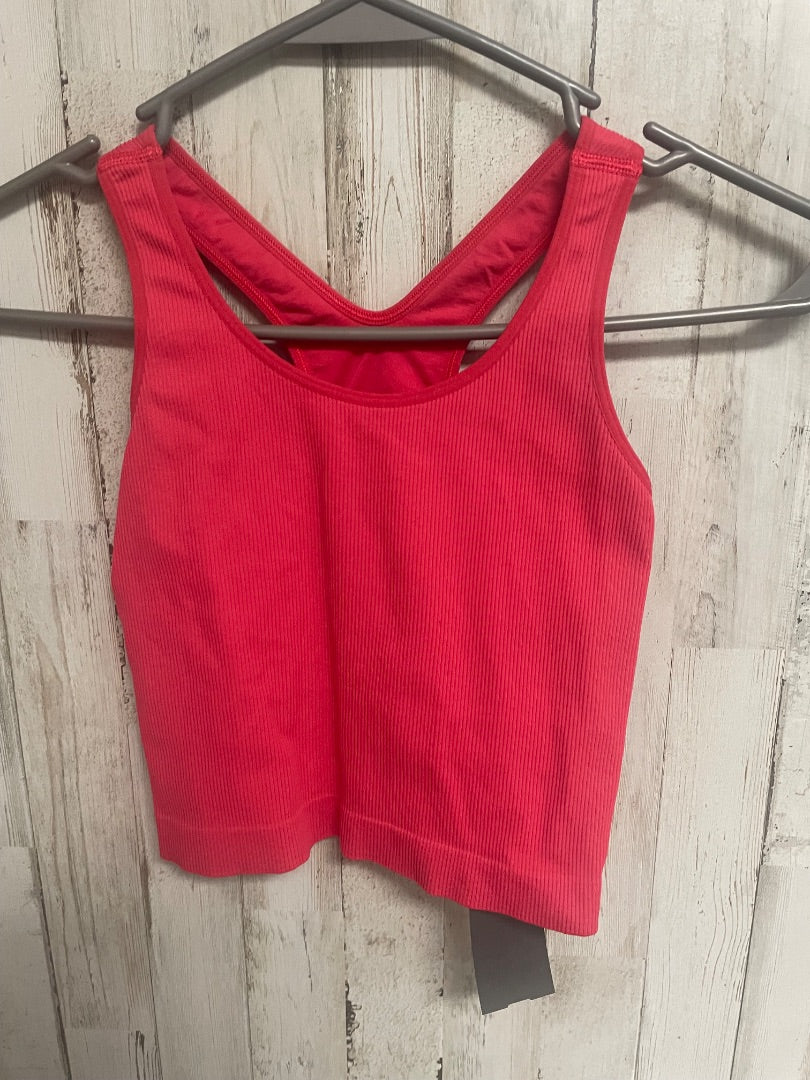 HOT PINK RIBBED CROP TANK, GIRLS 8/9