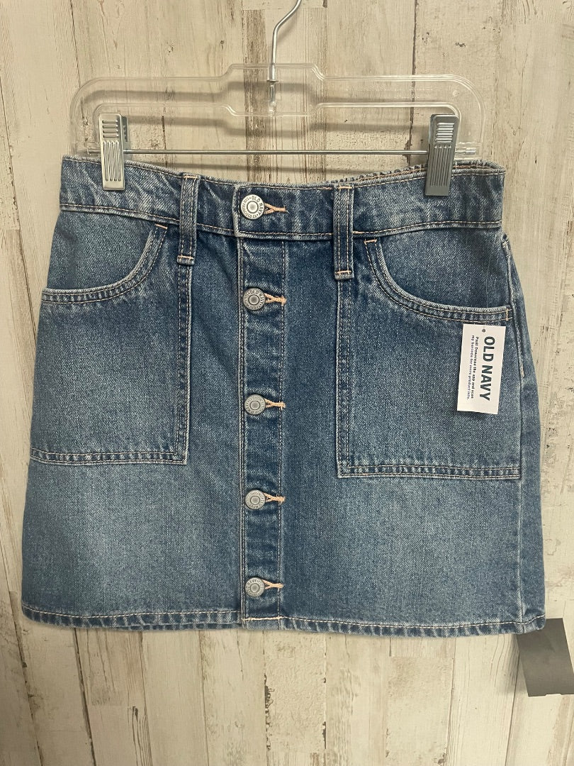 DENIM OLD NAVY BUTTON SKIRT, GIRLS 10/12