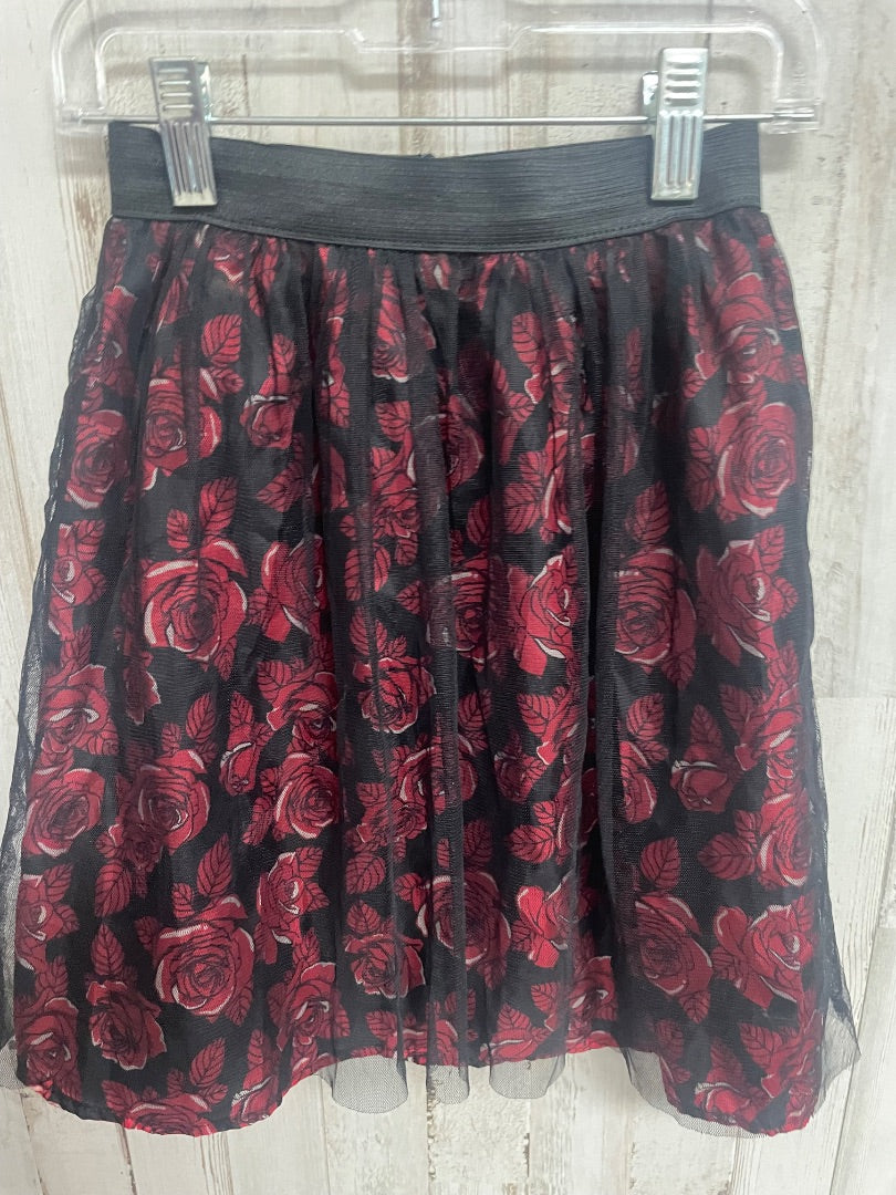 BLACK ROSE TULE SKIRT, GIRLS 6/6X