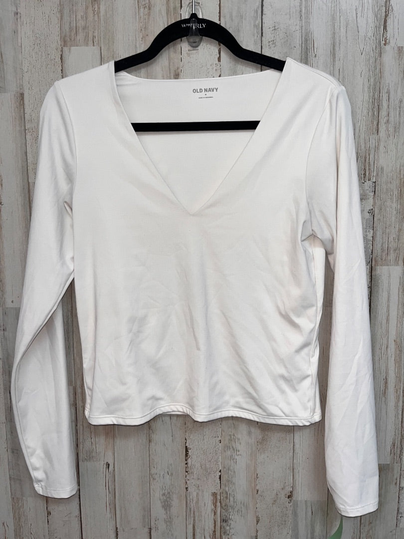 OFF WHITE OLD NAVY LONGSLEEVE VNECK, LADIES M