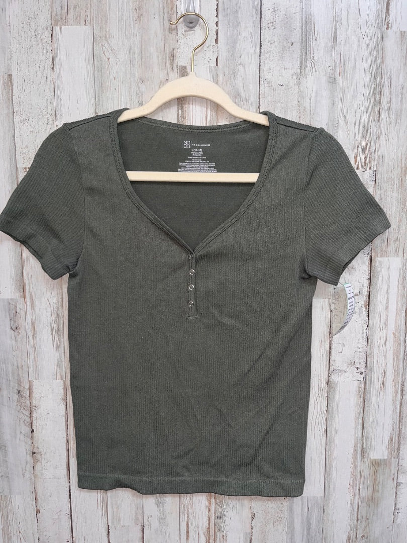 OLIVE NOBO RIBBED TEE, LADIES L