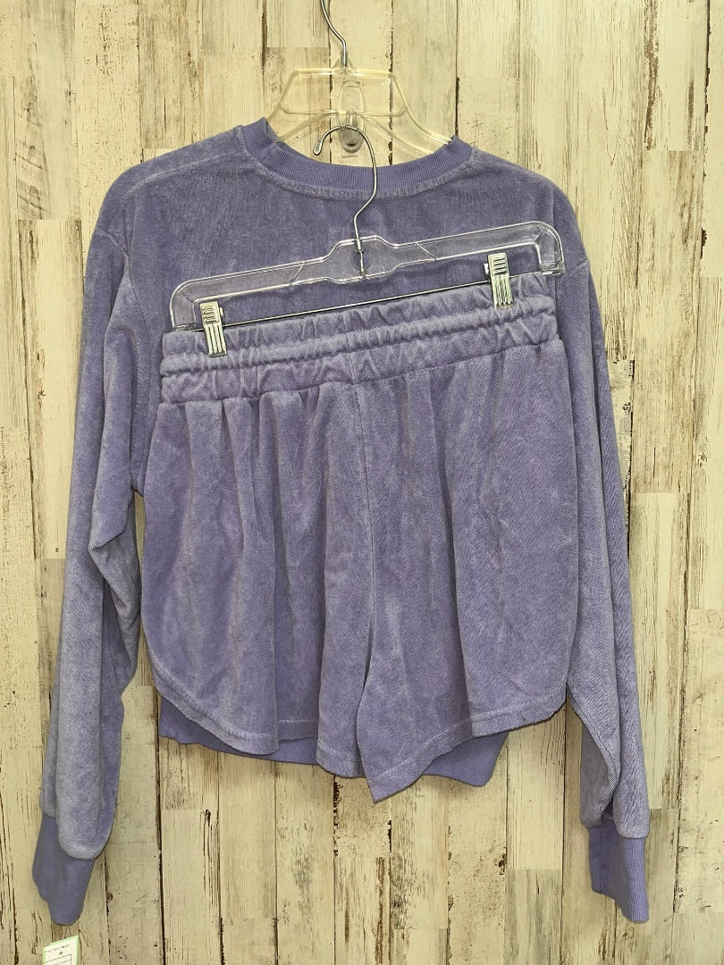 PURPLE REFLEX TOWEL MATERIAL LOUNGE SET, LADIES L