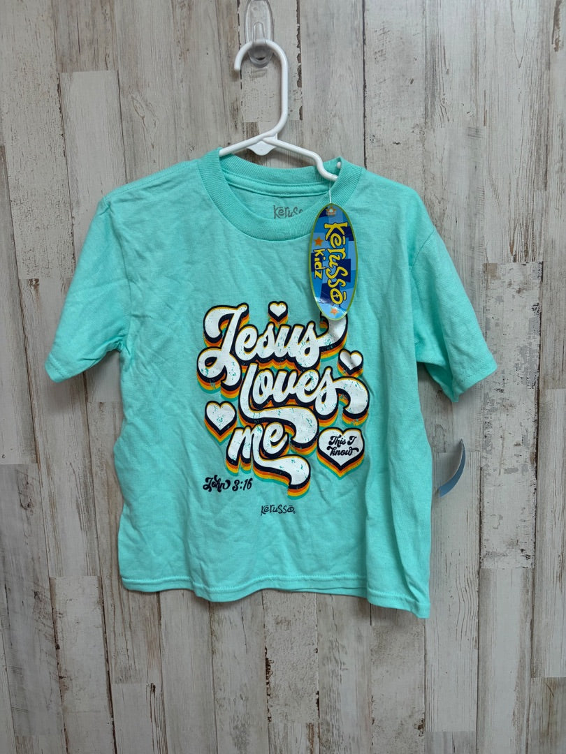 MINT KARUSSO JESUS LOVES ME TEE, GIRLS 4T