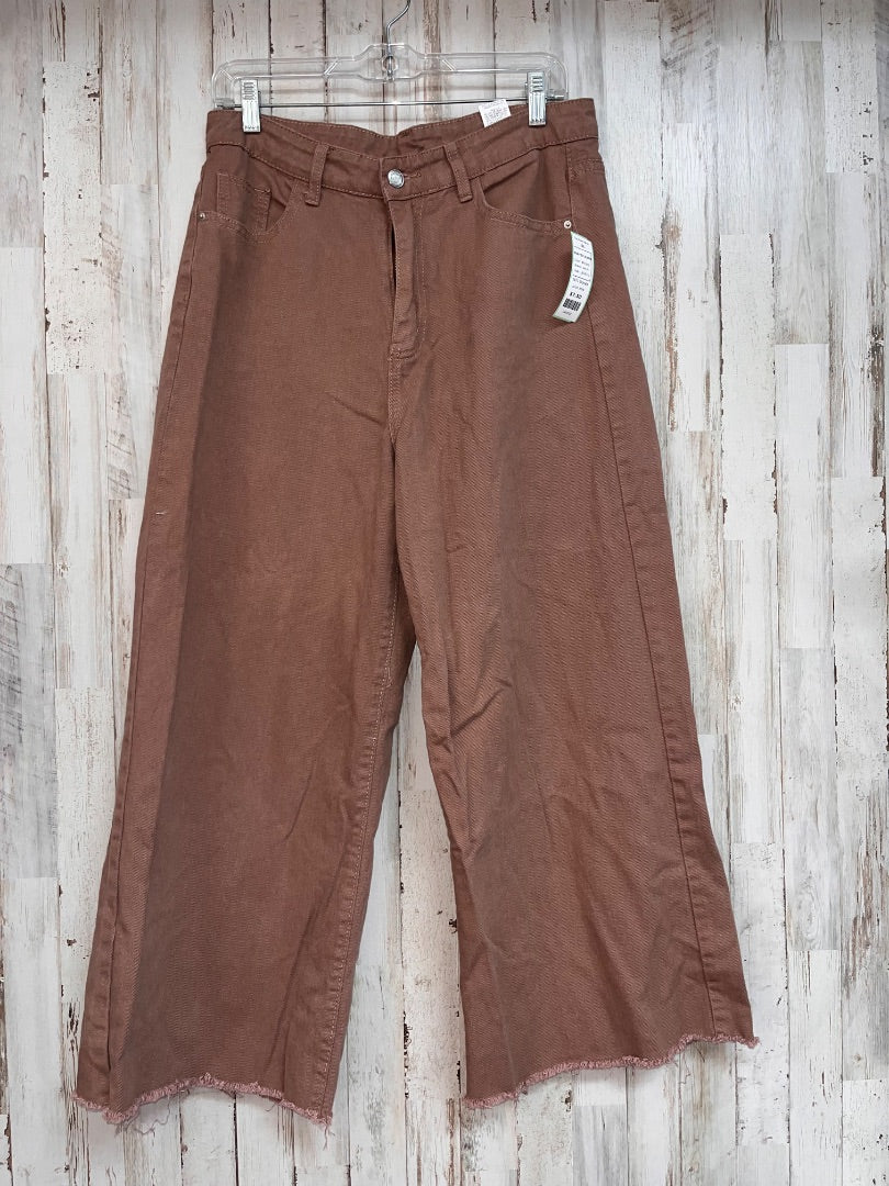 BROWN SHEIN FRAYED JEANS, LADIES L