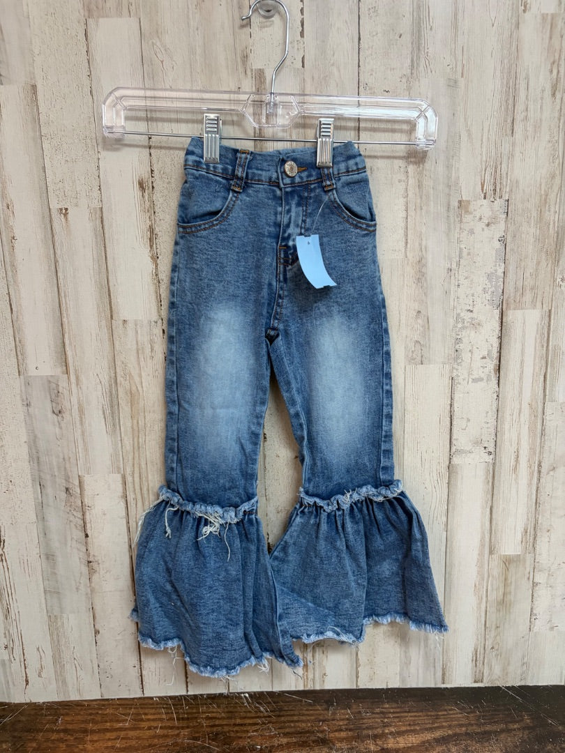 DENIM BOUTIQUE FRAY FLARES, GIRLS 4T