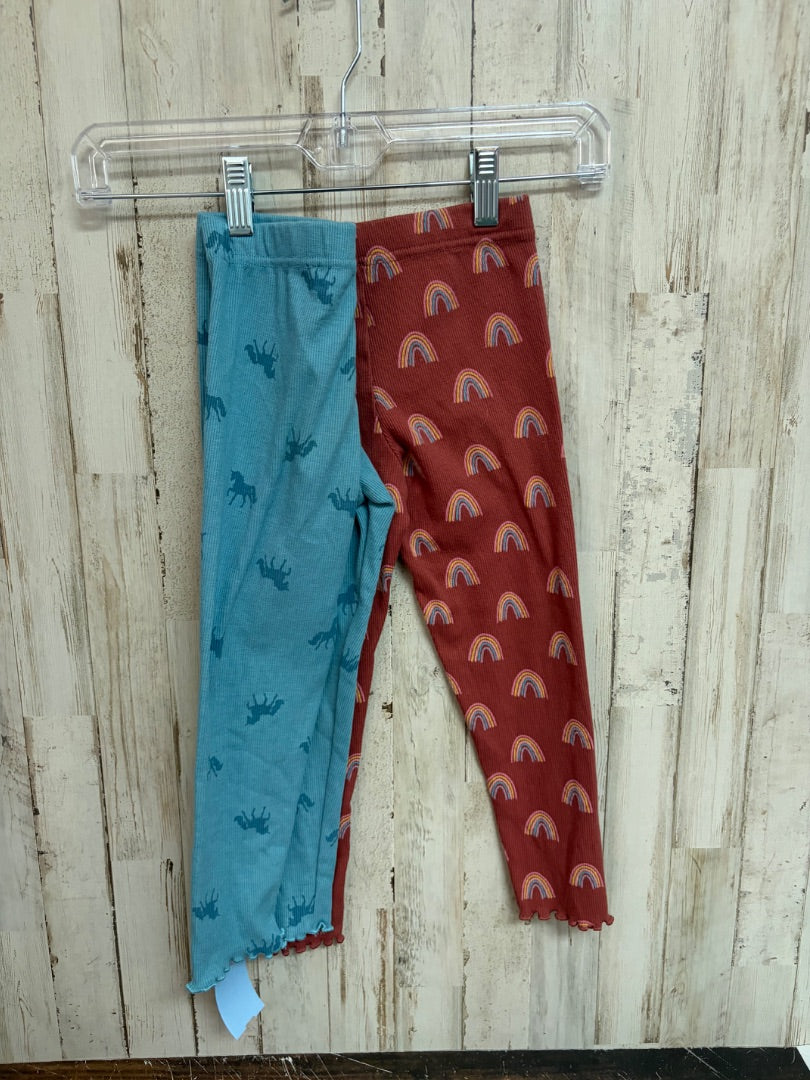 TEAL/BROWN 365 KIDS 2PK PRINTED LEGGINGS, GIRLS 5