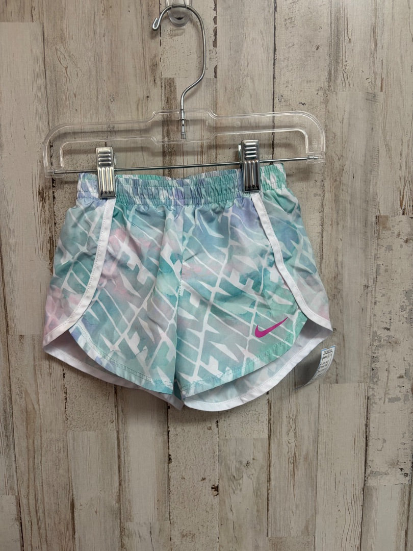BLUE NIKE PRINTED SHORTS, GIRLS 4T