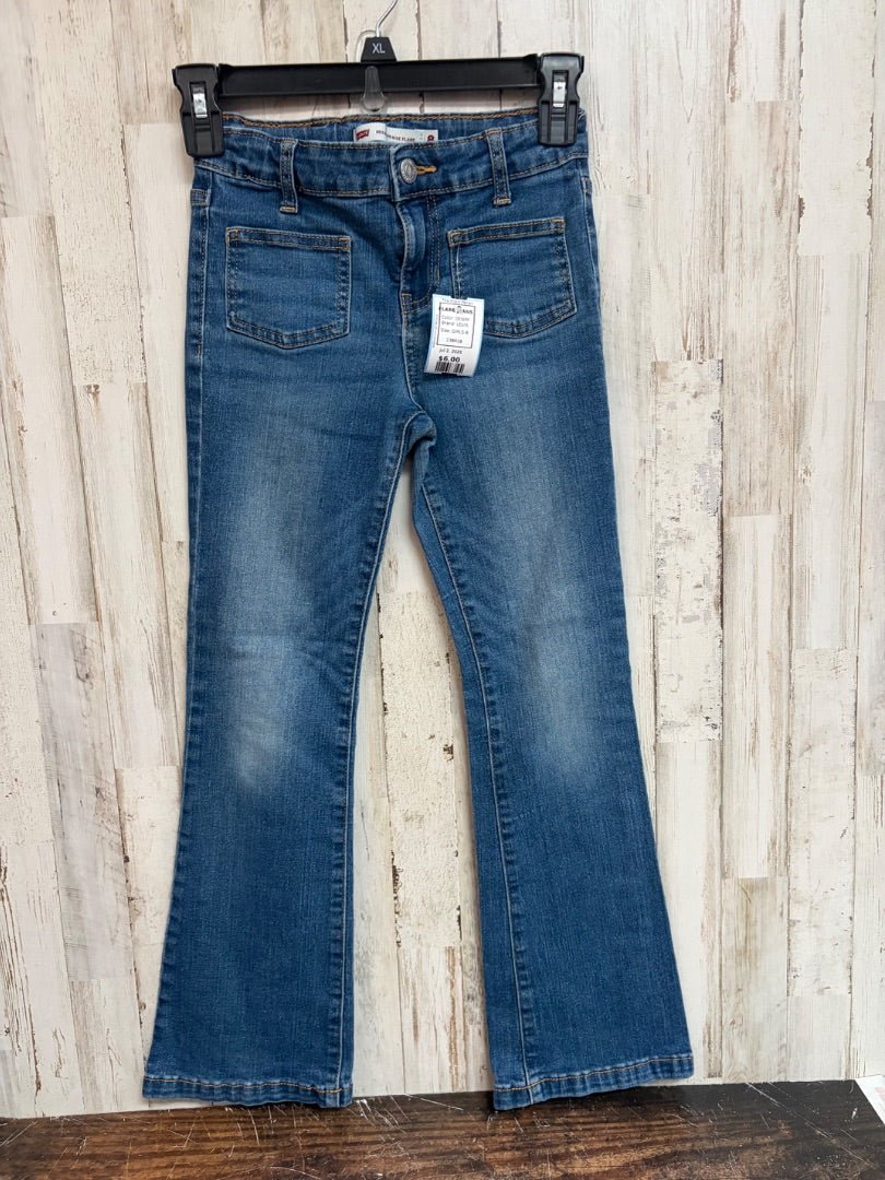 DENIM LEVIS FLARE JEANS, GIRLS 8